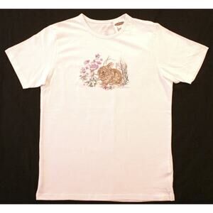 Northern Reflections Bunny Flowers T-Shirt XLarge NOS NWT